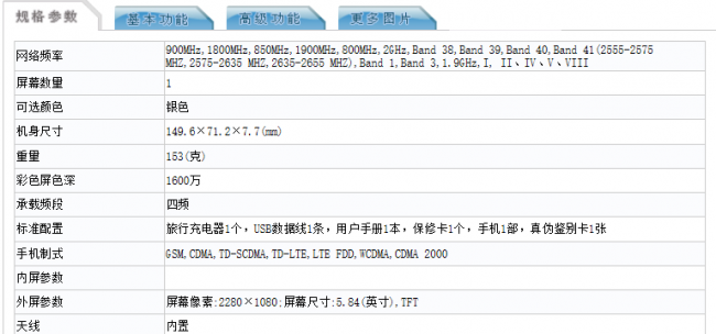 荣耀畅玩10参数配置