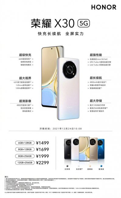 荣耀x30后置摄像头介绍图解