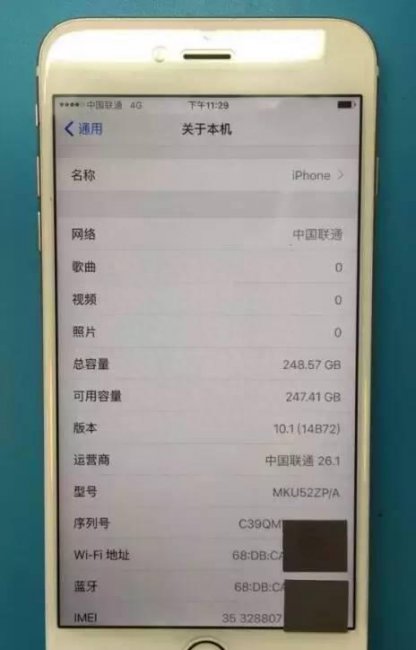苹果6s有256g内存的吗