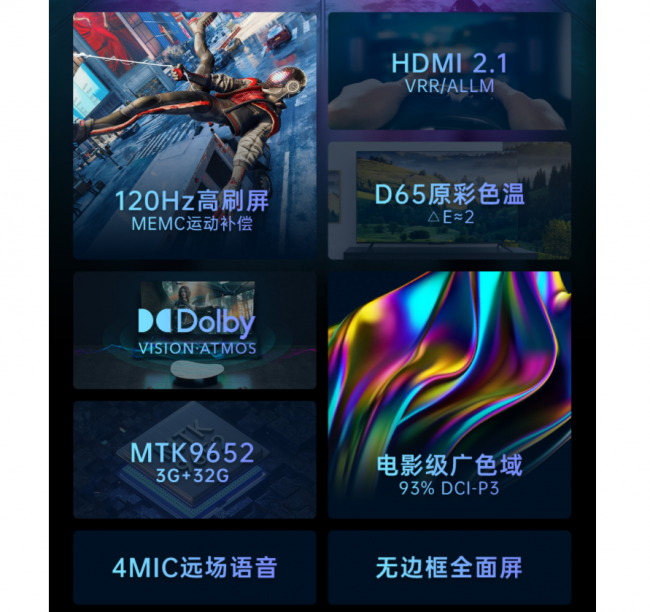 华为智慧屏55寸和65寸区别