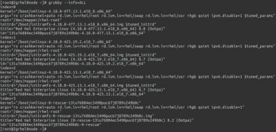 如何使用grubby更改RHEL 8和9的默认内核