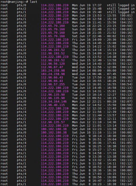 如何在Linux查找上次登录信息