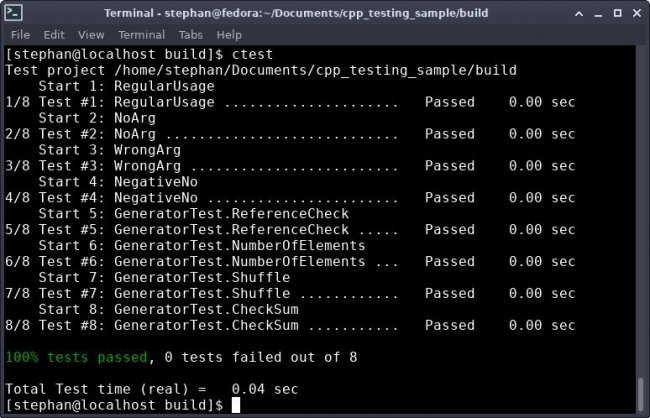 如何使用GoogleTest和CTest进行单元测试