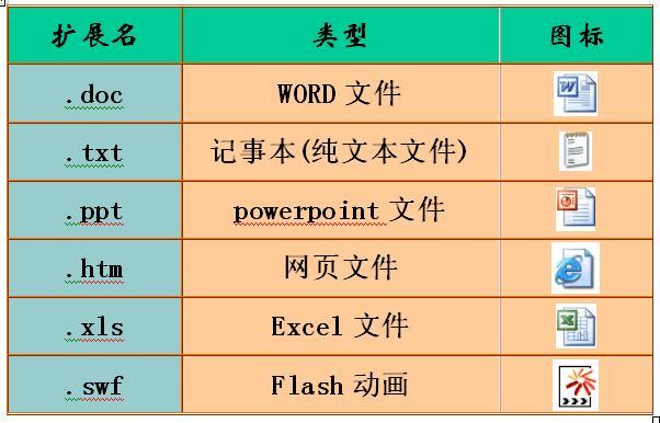 常见文件类型有哪几种
