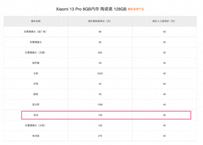 小米4手机电池多少钱一块