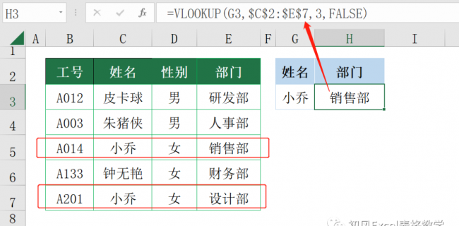 两张表格vlookup怎么用匹配