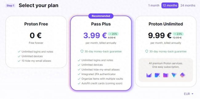 Bitwarden与Proton