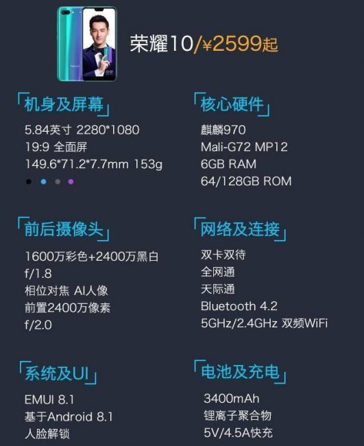 华为荣耀10价格多少钱