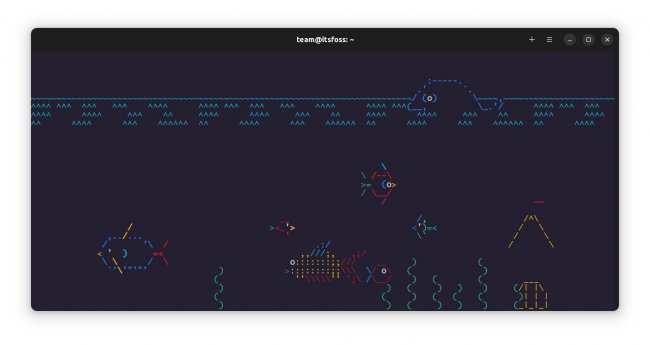 在Linux终端利用Asciiquarium打造海底世界