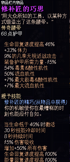 恐怖黎明职业组合表和加点