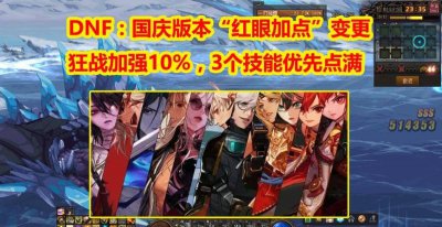 dnf狂战士加点最新版本 狂战110版本装备搭配