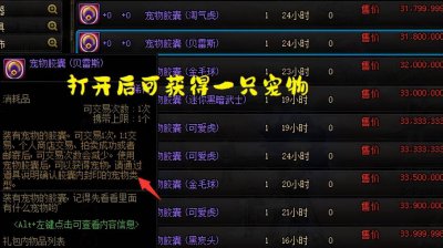 dnf拍卖行最便宜的宠物是什么 可交易的宠物了解