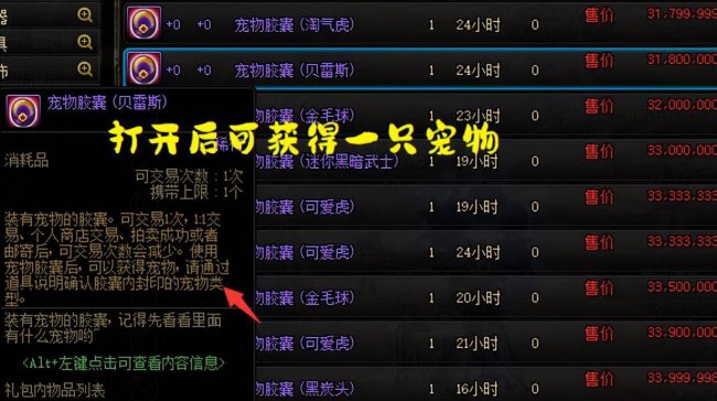 dnf拍卖行最便宜的宠物是什么