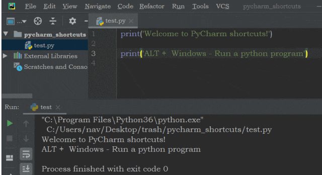 pycharm常用快捷键
