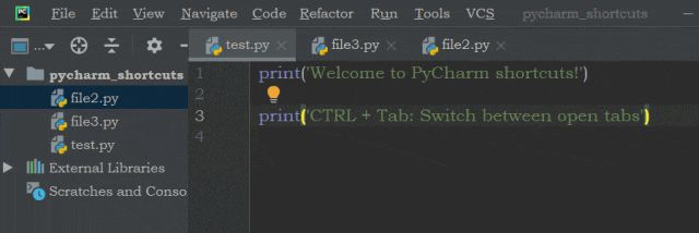 pycharm常用快捷键