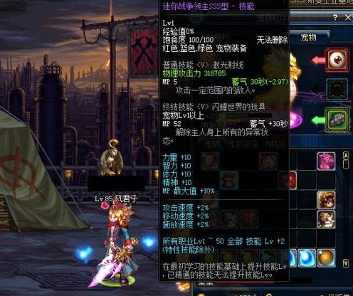 dnf伊尔本宠物属性是什么