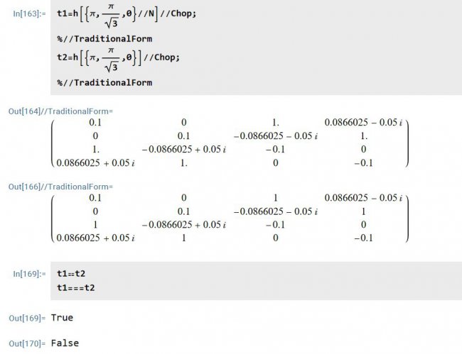 Mathematica的“精确解”和“数值解”得到的本征矢为何不一样