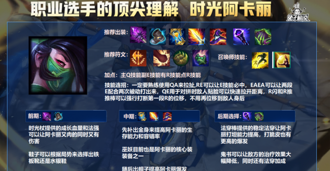lol手游阿卡丽出装天赋