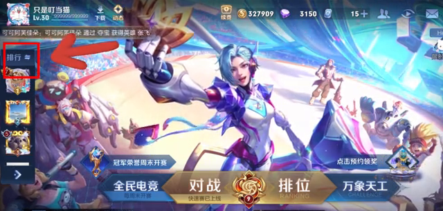 王者荣耀英雄排行榜怎么看