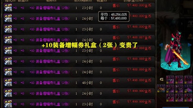 dnf合天空一般多少钱