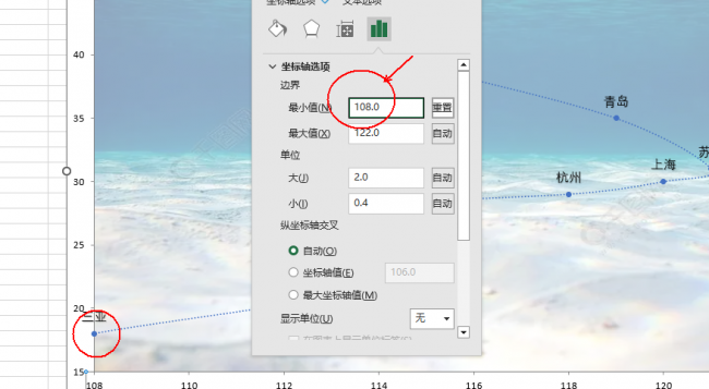 excel折线图怎么自定义x轴和y轴数据