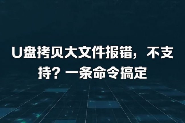 超过4g的文件怎么放进u盘不格式化