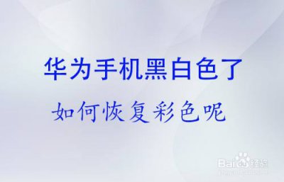 荣耀手机变成黑白屏怎么调回彩色