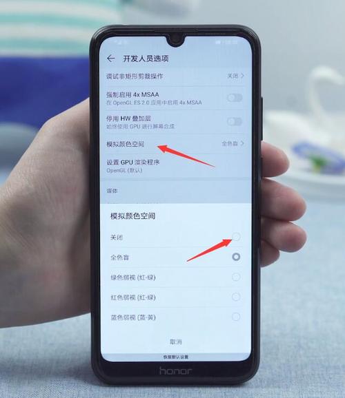 荣耀手机变成黑白屏怎么调回彩色