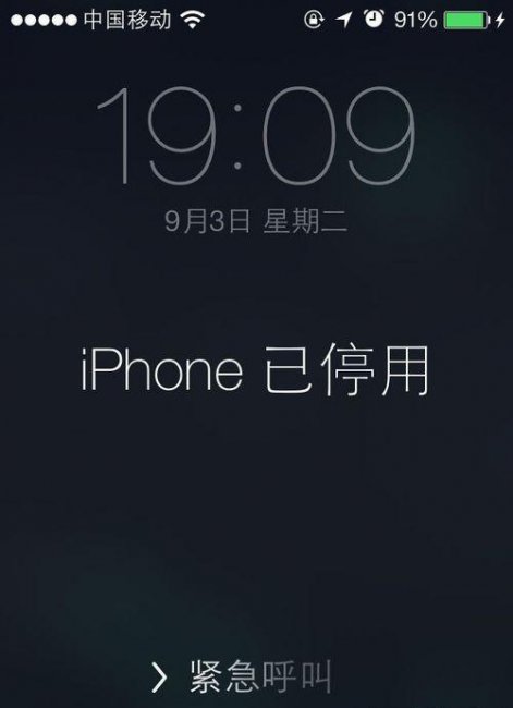 开机显示iphone已停用是什么意思