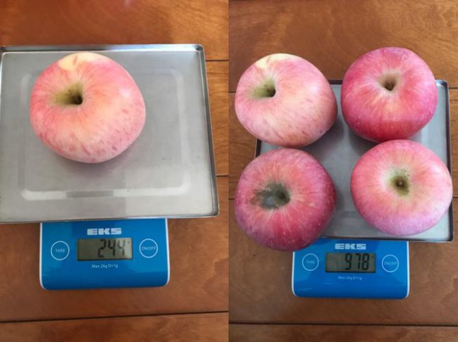 正常一个苹果的重量是多少克