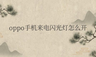 oppo手机来电闪光灯怎么开启 如何打开oppo手机的来电闪光灯功能?