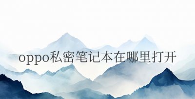 oppo私密笔记本在哪里打开设置