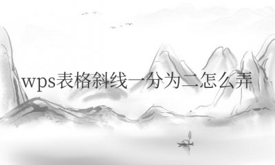 wpsword表格斜线一分为二怎么弄