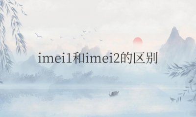 小米imei1和imei2的区别