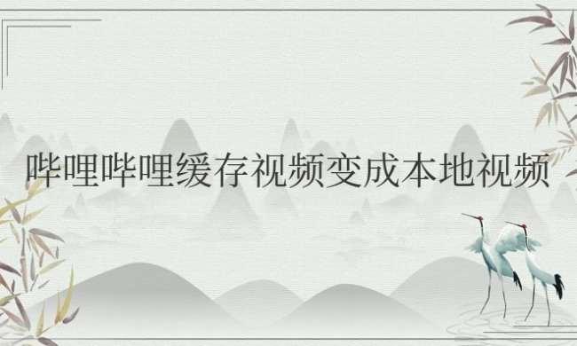 苹果哔哩哔哩缓存视频变成本地视频