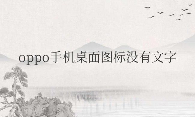 oppo手机桌面图标没有文字显示