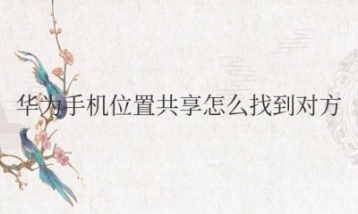 华为手机位置共享怎么找到对方的位置