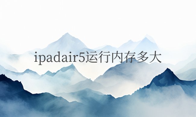 苹果ipadair5运行内存多大