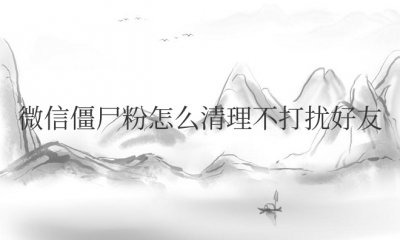 微信僵尸粉怎么清理不打扰好友聊天