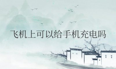 飞机上可以给手机充电吗 飞机上可否给手机充电？