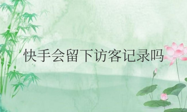 看别人的快手会留下访客记录吗