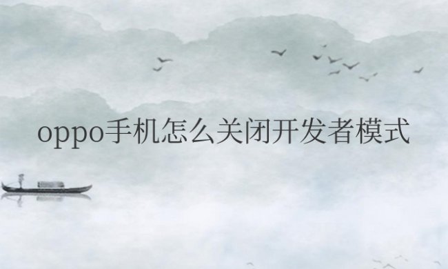 oppo手机怎么关闭开发者模式选项