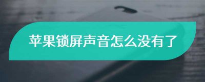 苹果手机锁屏没有声音怎么回事 解决苹果手机锁屏无声音问题