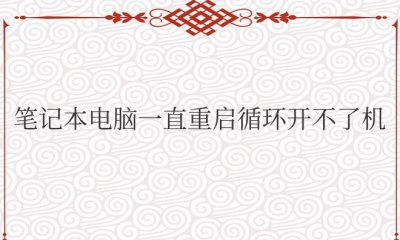 笔记本电脑一直重启循环开不了机