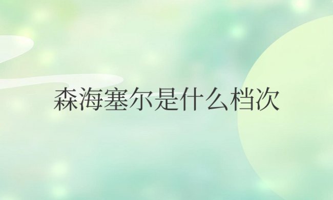 森海塞尔是什么档次的品牌