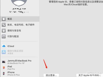 苹果电脑id怎么退出登录