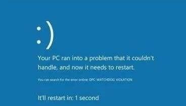 win10蓝屏笑脸提示重启原因