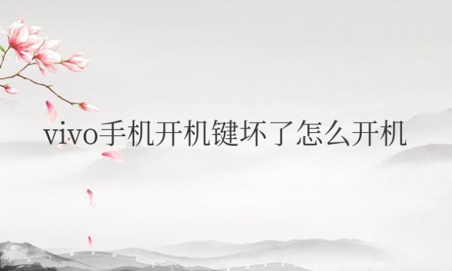 vivo手机开机键坏了怎么开机