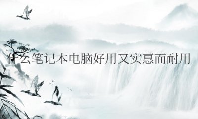 什么笔记本电脑好用又实惠而耐用