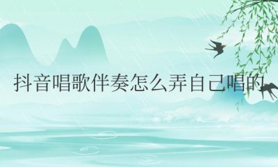 抖音唱歌伴奏怎么弄自己唱的带歌词